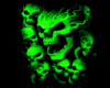 green skull background