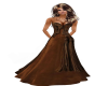 BROWN,TEXTURE GOWN