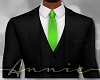 Black Suit Lime Tie +