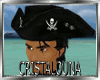 Black pirate hat + skull