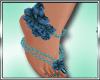 T* Blue Flowers Feet