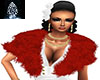 Fire Red Fur Wrap