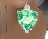 Green Heart earrings