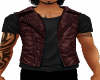 Red Leather Vest Top