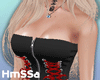 !H! Tied Corset Set Red