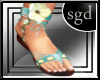 !SGD Flower Sandal Teal