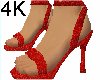 4K Red Spike Heel Shoes