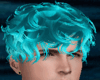 Blue Neon Hair Rolled