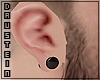 d| Black Ear Plug (R)