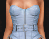 $ chained corset blue