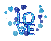 Blue Love Sign