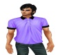 Lilac & Black polo shirt