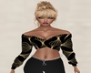 Top - Blk/Gold Bobbles