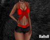 Red bikini + Shorts
