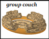 circle couch gold