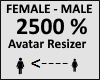 Avatar scaler 2500%