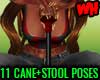 11 Cane + Stool Poses