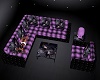 sexy pose sofa purple