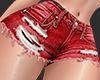 Red Denim Shorts N10