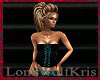 Black Corset Laced Teal