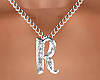 R - Silver Letter Chain