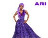 purple sparkle gown
