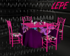 Pink Lounge Dinner Table