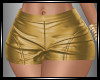 gold leather shorts