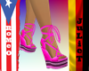 (R&J) Pink Wedge Sandals