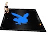Playboy blue bunny rug