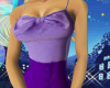 Cotton Bow Dress Purple
