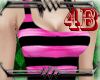 [4B]M Stripe Pink Dress