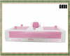 GHDB Pink/Wht Tea Table