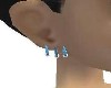 Blue Diamond Earing Set