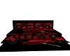 red rose bed