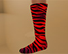 Red Tiger Stripe Socks TALL (F)