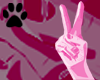 Peace Hand Pink
