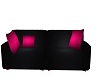 black n pink couch