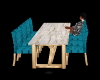 Teal Manor Table