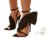 Fancy brown bow heels
