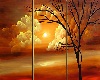 Gold sunset painting