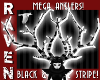 BLACK WHITE MEGA ANTLERS