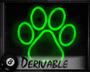o: Neon Paw Sign