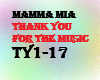 mamma mia -thank music