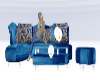 Blue couch with Pillows