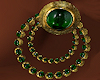 Emerald Gold Earrings