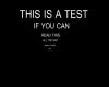 This is a test- Black