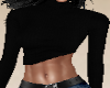 cropped turtleneck black