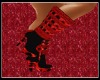 leopard red high boots