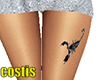 scorpion thigh tattoo
